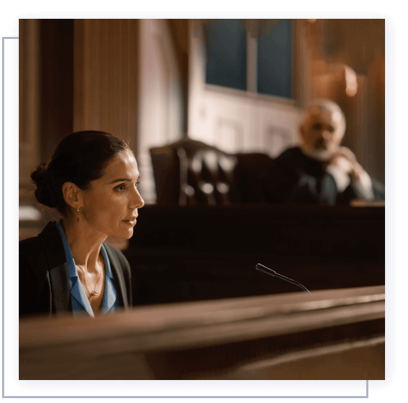 Witness testifying in court